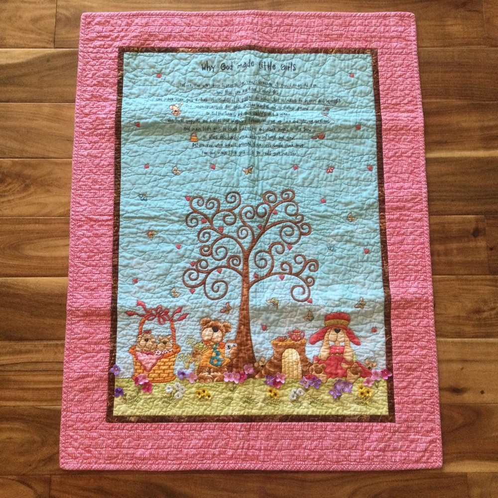 Quilted Wallhanging Why God Made Little Girls